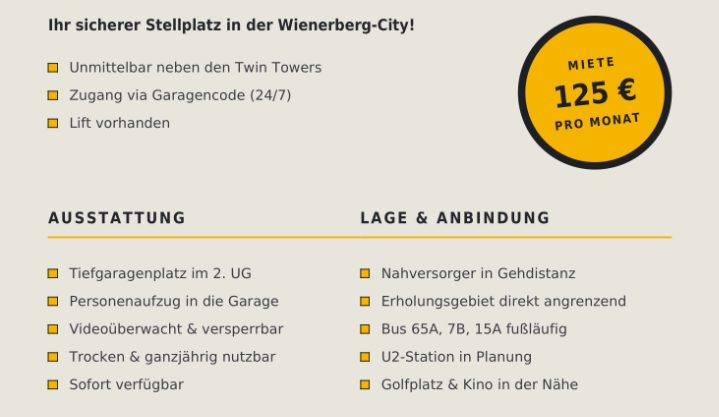 Tiefgaragenplatz in der Wienerberg-City zu vermieten! – Bild 3